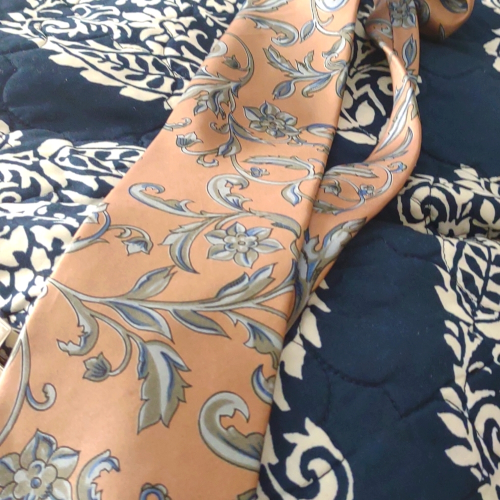 Beige with Light Blue Floral Print by Raymonds Mens Shop Bristol, Conn